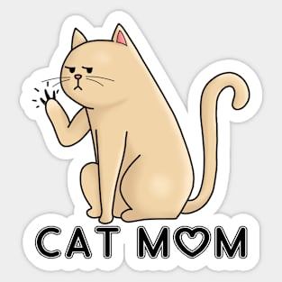 Cat mom Sticker